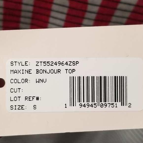 SOLD! NWT Cinq a Sept Maxine Striped Bonjour Top French 3/4 Length Sleeves - Picture 6 of 10